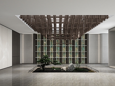 现代家居专卖店 现代轻奢全屋定制 入口景观