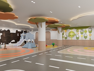 现代幼儿园 幼儿园大厅 幼儿园走廊 幼儿园教室
