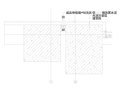 地面综合节点 地面伸缩缝节点 施工图