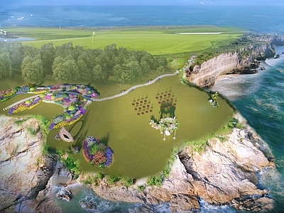 现代滨水景观 现代滨海草坪婚礼