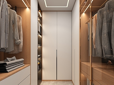 现代衣帽间 现代衣帽间 U型衣帽间