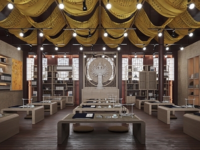 新中式中式佛堂 寺庙 抄经阁 中式佛堂