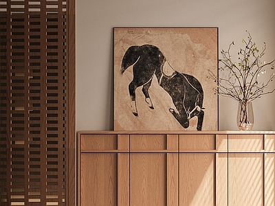 现代中古玄关 入户玄关 屏风玄关 端景台玄关