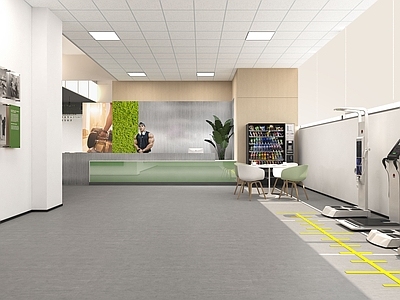 现代其他商业空间 健身房 体侧设备 健身器材