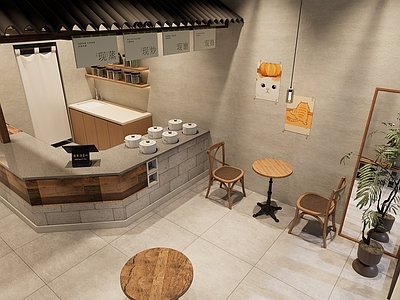 新中式复古奶茶店 山野风糖水培训