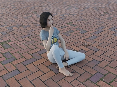 女人 坐姿 烟 郁闷 情绪 休闲
