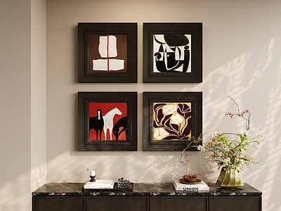 侘寂中古挂画 玄关挂画 客厅挂画 茶室挂画 书房挂画 字画