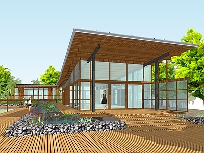 现代乡村庭院 现代院子