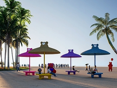 简约原木艺术装置 网红打卡 熊猫雕塑