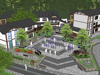 现代广场景观 乡村广场 健身广场 党建广场 下沉广场