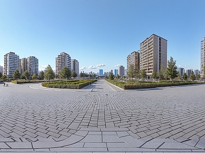 现代小区HDR 城市广场HDR 白天城市HDR 街景步道全景 街景步道HDR 户外日景HDR