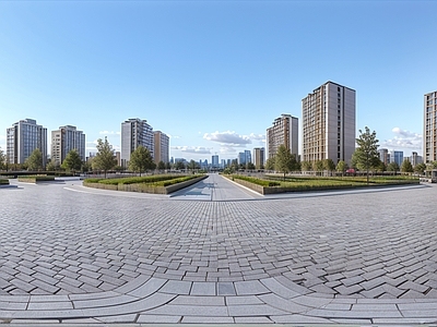现代小区HDR 城市广场HDR 白天城市HDR 街景步道全景 街景步道HDR 户外日景HDR