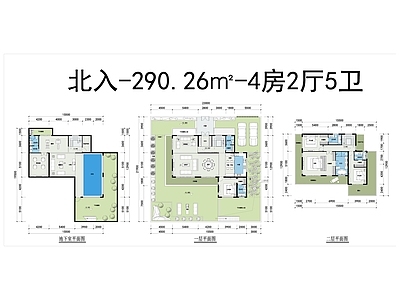 现代别墅建筑 二层别墅 施工图