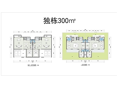 现代别墅建筑 三层别墅 施工图