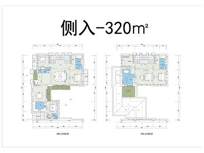 现代别墅建筑 二层别墅 施工图
