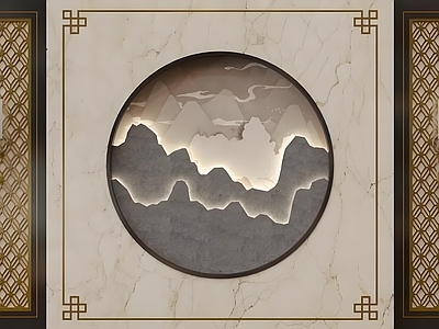 新中式其它墙面 新中式背景墙
