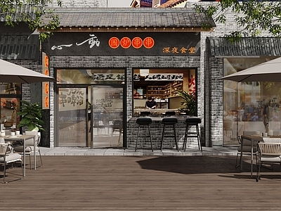 日式火锅店 日式门头