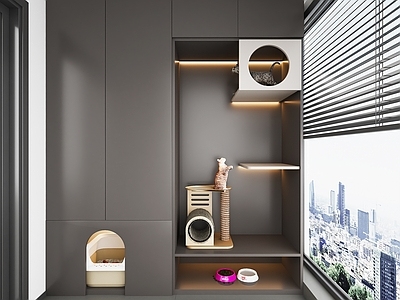 现代简约阳台 猫房阳台 阳台 休闲阳台