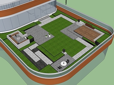 现代屋顶花园 现代简约屋顶花园