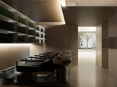 现代极简理发店 理发店 发廊