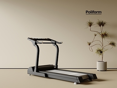 运动器材 跑步机 绿植