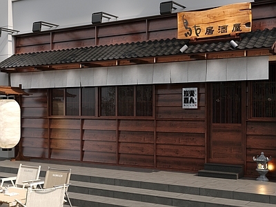 现代门头 现代酒馆门头门面 酒吧门头