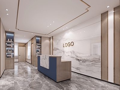 新中式禅意大厅 新中式办公室 会所前台 茶室 办公室 接待餐厅