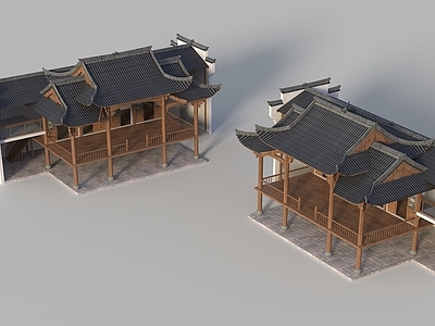 新中式中式古建筑 中式戏台 古建戏台 演出台 古建表演台