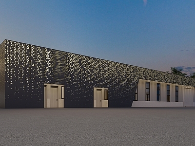 现代厂房 厂房 外立面 建筑 工棚