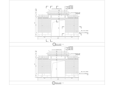 景观节点 古建牌 施工图