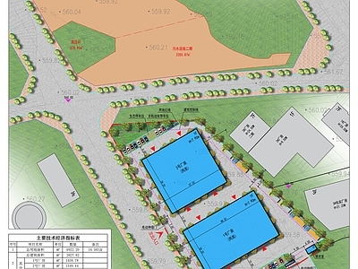 厂房景观 工业厂区总平规划 洗涤厂总平 施工图