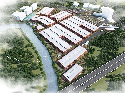 产业园景观 工业厂房总平 规划总平面图 产业园区总平规划 施工图