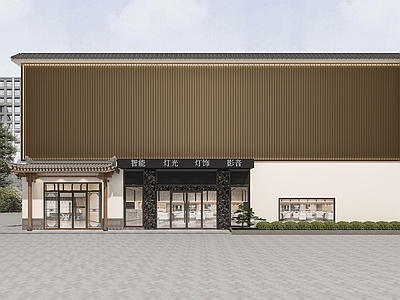 现代新中式其他商业空间 新中式门头 门楼