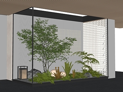 现代其他景观小品 艺术砖 景观小品 景观树 室内景观
