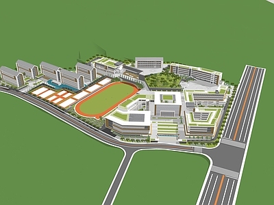 现代简约学校建筑 改扩建 高中 杭州 山地 宿舍