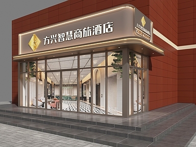 现代轻奢酒店 酒店门头 轻奢酒店 现代酒店门头