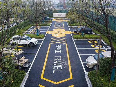 现代其他景观 停车场 创意停车场 工业风停车场 生态停车场 异形停车场 施工图