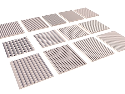 现代新中式护墙板 木饰面板 背景护墙板 波浪板 长城板 现代格栅板
