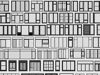 现代平开窗 纱窗