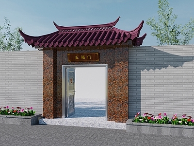 现代门头 入户门头