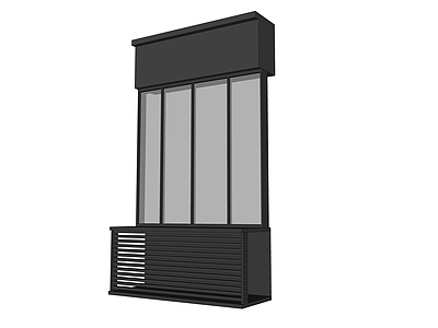 现代其他景观小品 空调外机装饰格栅