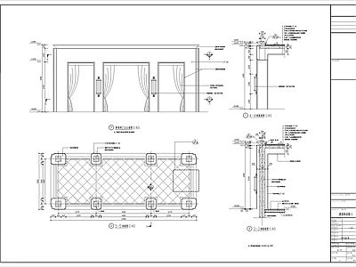 法式欧式廊架 法式古典方形廊架 法式会客厅廊架 施工图