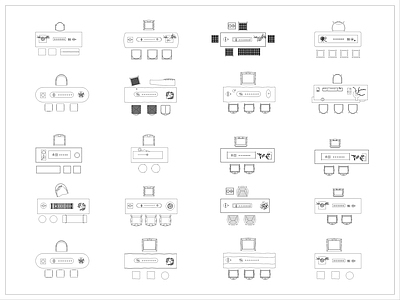新中式桌椅 茶室设计 桌椅组合 图库 施工图