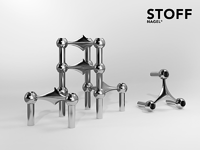 现代简约蜡烛烛台 金属分子烛台 stoff 自由拼接构建组件