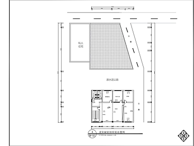 新中式行政机构建筑 徽派建筑外观 办公楼外观 施工图