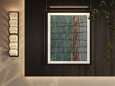 现代中式挂画 字画 画框 玄关挂画 茶室挂画 客厅挂画