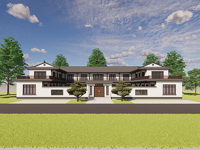 新中式现代四合院 新中式四合院