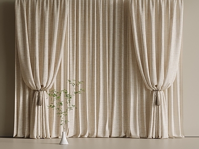 奶油简约窗帘 纱帘 梦幻帘 布帘