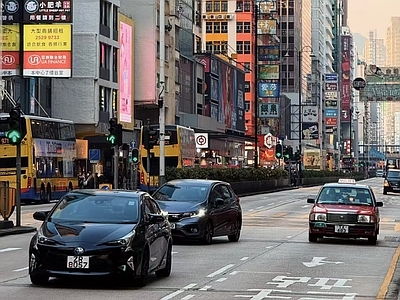 现代街道外景 道路 商业街外景