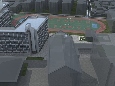 现代单人沙发 植物建筑场景